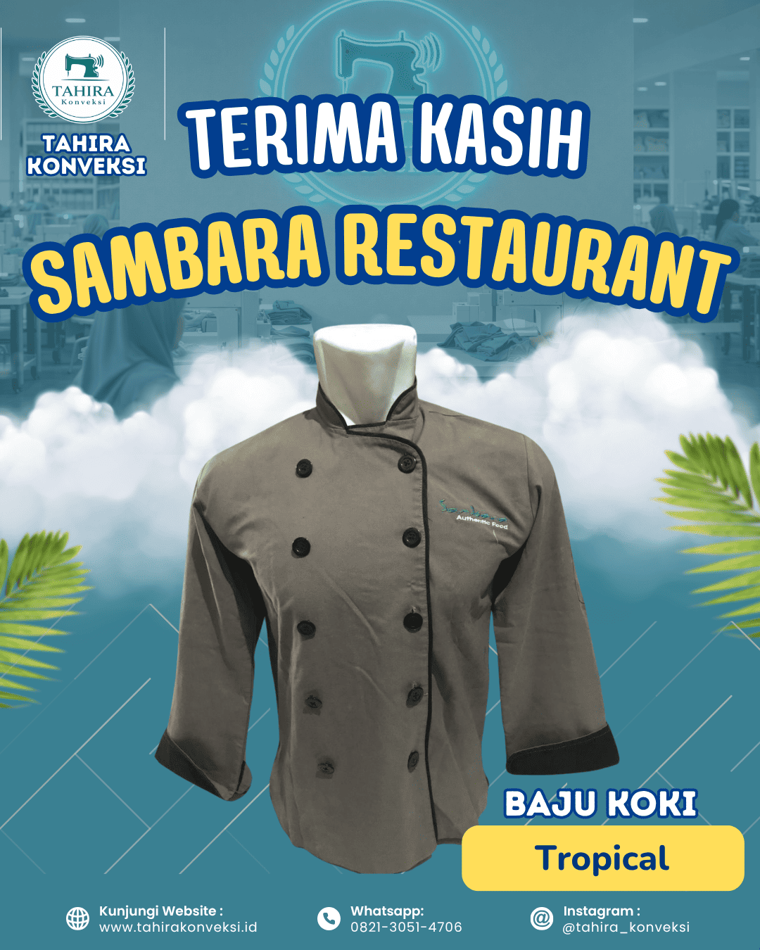 Seragam Koki Sambara Restaurant Bandung